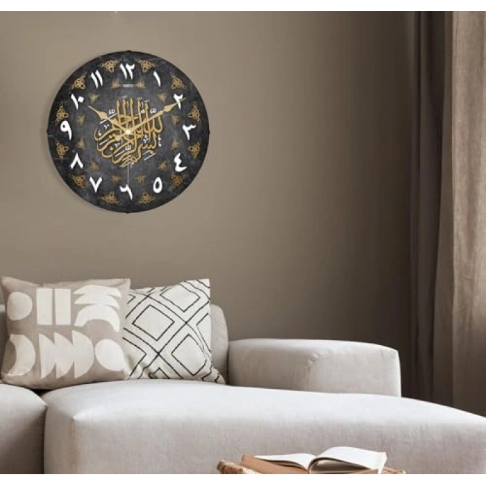 36 cm Gerçek Bombe Cam Duvar Saati, Sessiz Mekanizma