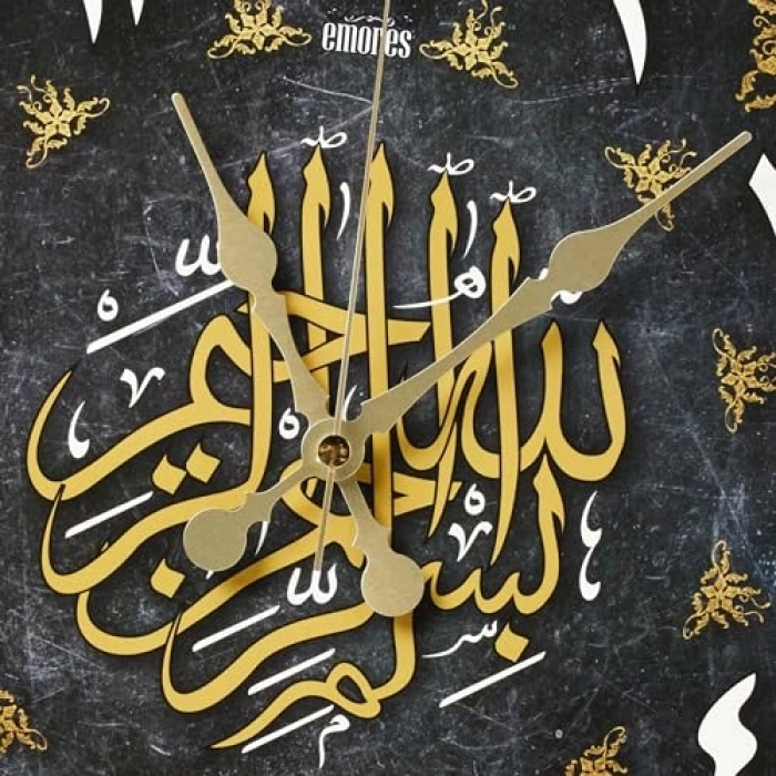 36 cm Gerçek Bombe Cam Duvar Saati, Sessiz Mekanizma