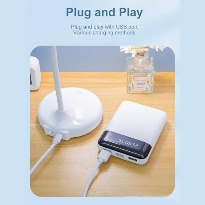 36 cm Modern Esnek Masa Lambası, USB Şarj Edilebilir