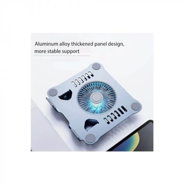 360 Derece Dönebilen Katlanabilir Laptop Standı, Koyu Gri