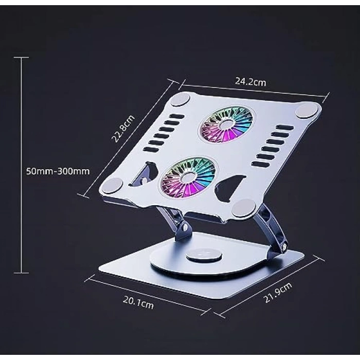 360 Derece Dönebilir Metal Laptop Standı – 11-17 inç