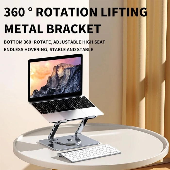 360 Derece Dönen Katlanabilir Laptop Standı Taşınabilir Kullanım