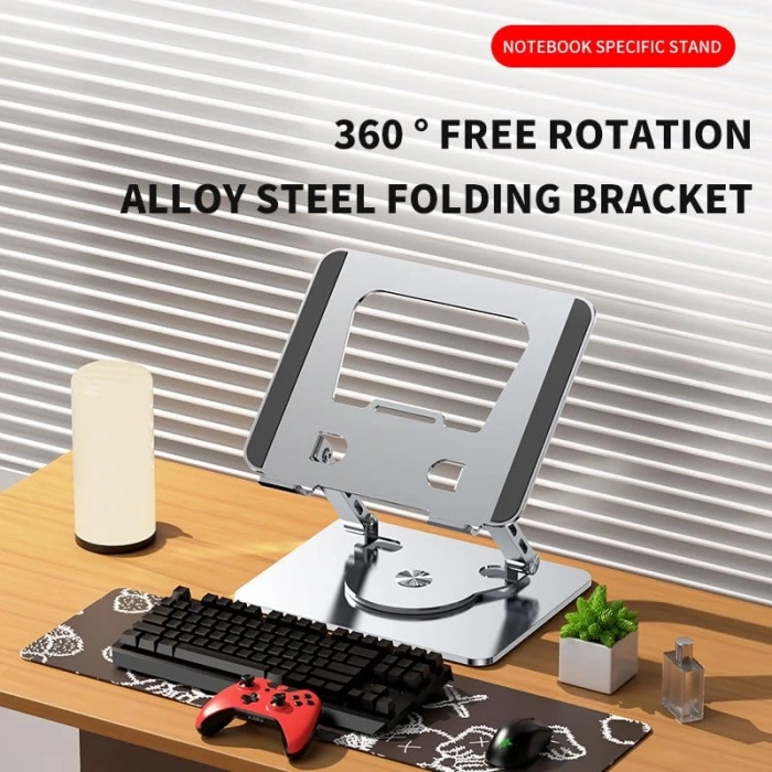 360 Derece Dönen Laptop Standı, Katlanabilir