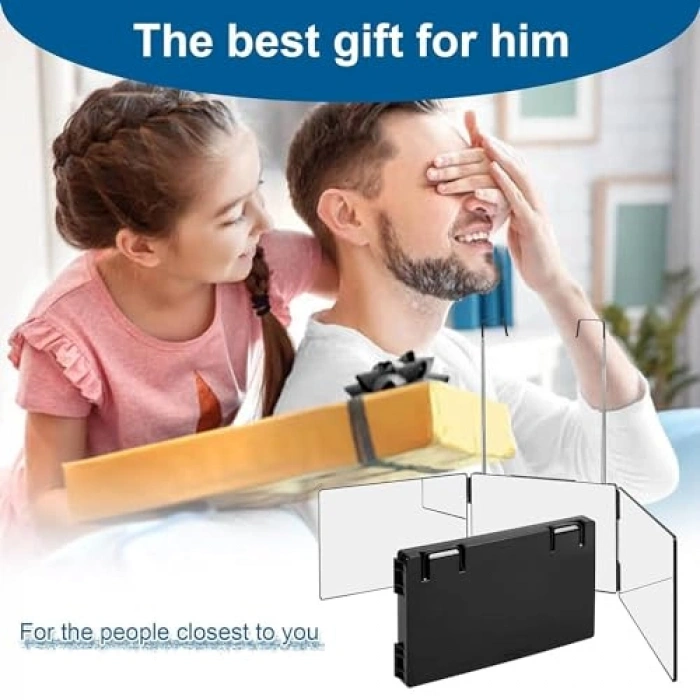 360 Derece Kişisel Saç Sakal Aynası, Katlanabilir ve Pratik