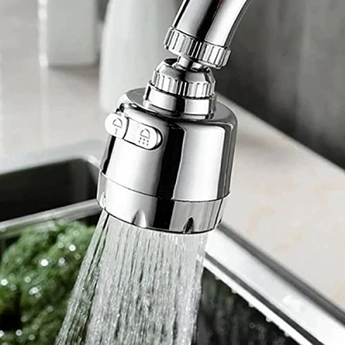 360 Derece Krom Musluk Başlığı, 3 Kademeli