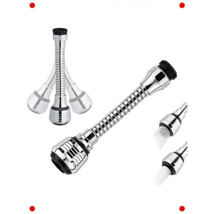 360° Dönebilen Filtreli Musluk Uzatma Hortumu