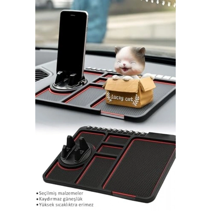 360° Döner Araç İçi Telefon Tutucu, Vakumlu Taban