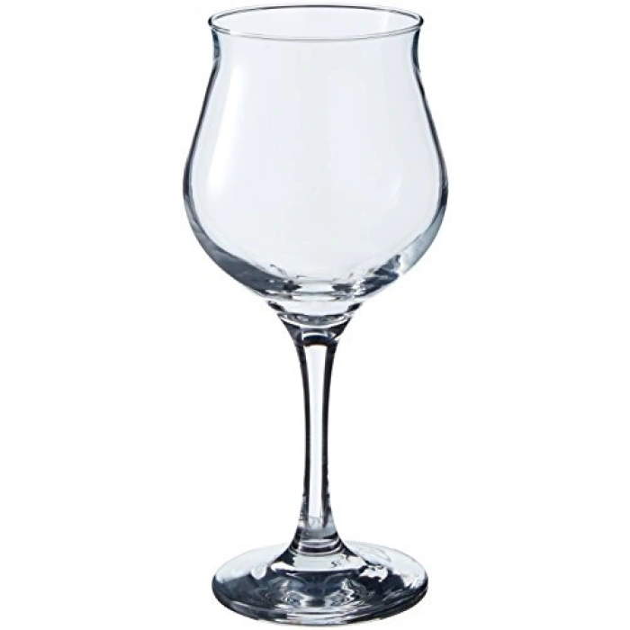 370 ml kapasiteli kırmızı şarap kadehi, sade tasarım, 6 parça set