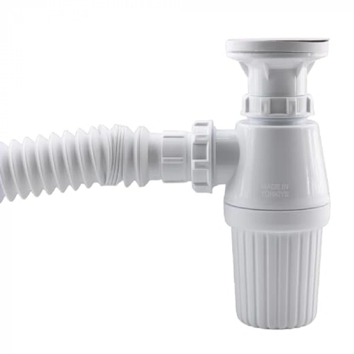 38 cm Süzgeçli Körüklü Sökülebilir Lavabo Taşı Gider Borusu