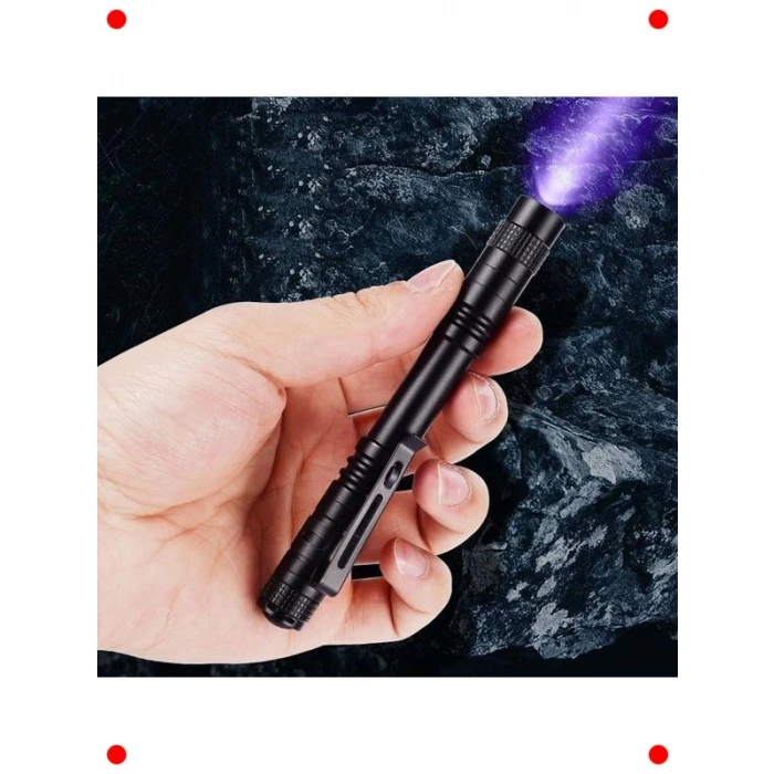 395nm UV Ultraviyole Kalem El Feneri Klipsli