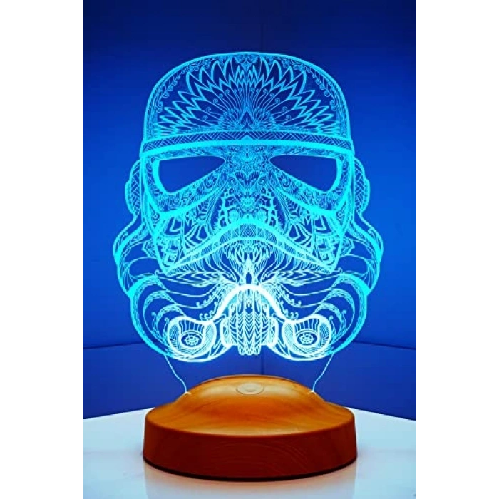 3D Askeri Stormtrooper Led Lamba, 3 Boyutlu Tasarım