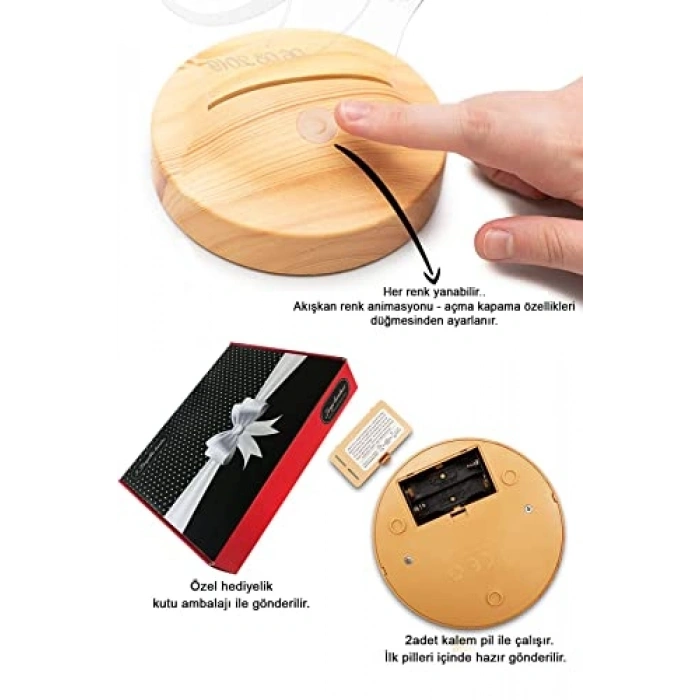 3D Askeri Stormtrooper Led Lamba, 3 Boyutlu Tasarım