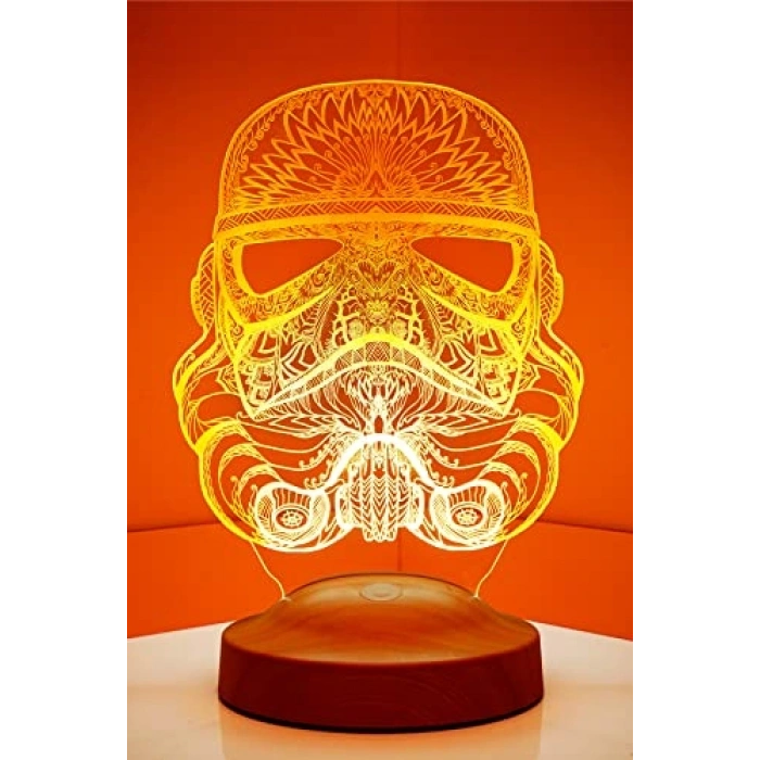 3D Askeri Stormtrooper Led Lamba, 3 Boyutlu Tasarım