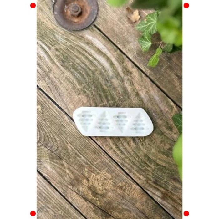 3D Çam Ağacı Mum Kalıbı Seti - Silikon