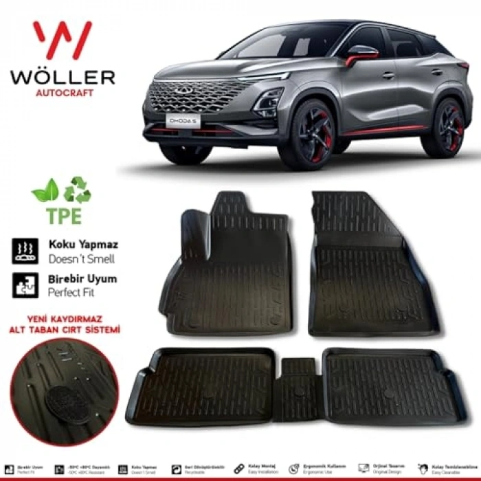 3D Havuzlu Paspas, Chery Omoda 5 2022 Sonrası Uyumlu