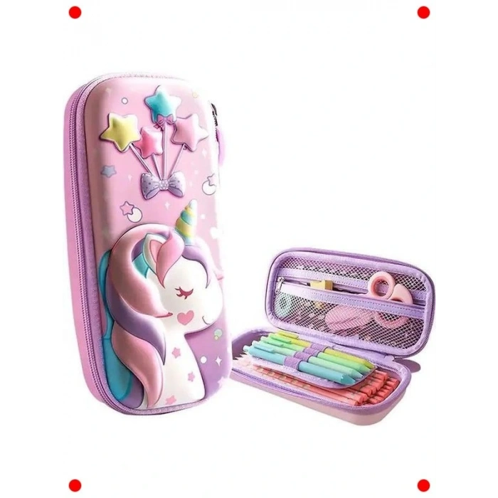 3D Unicorn Yıldızlı Su Geçirmez Kalem Kutusu