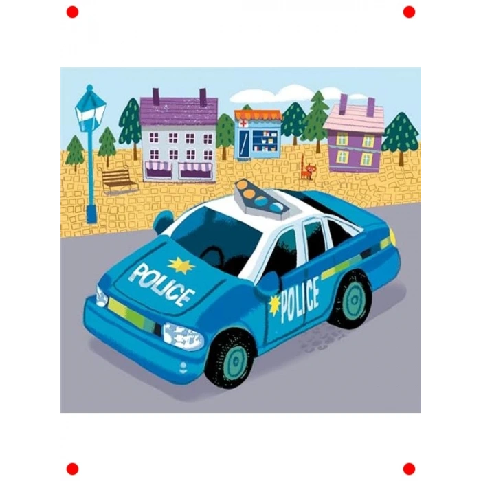 3x48 Parça Süper Renkli Kurtarma Araçları Yapbozu