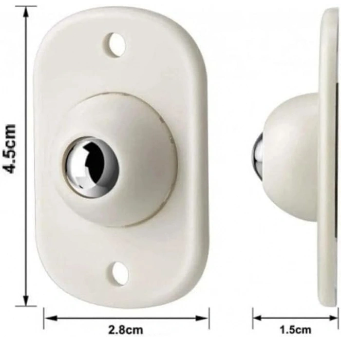 4 Adet 360 Derece Dönebilen Küçük Yapışkanlı Tekerlek Seti