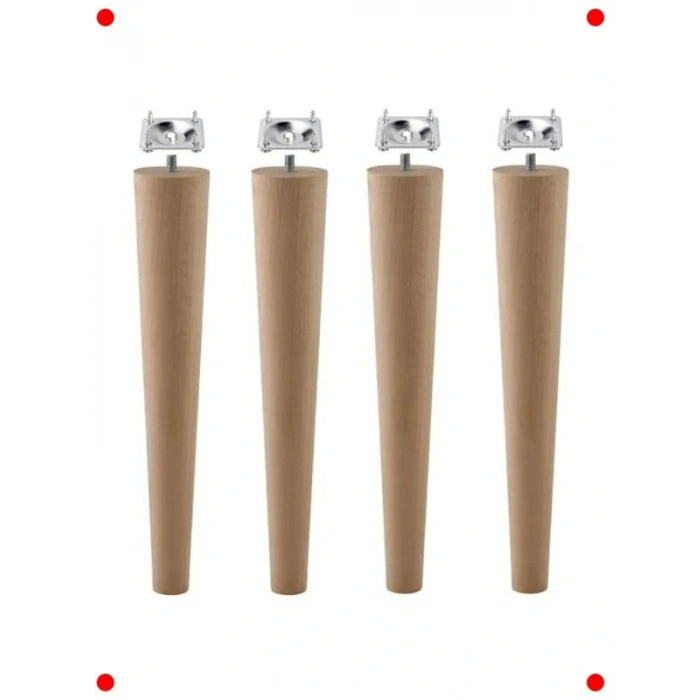 4 Adet Ahşap  Ayağı 40 cm Aparatlı M8