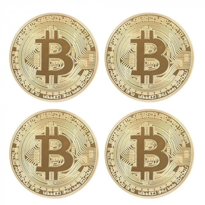 4 Adet Bitcoin Hediye Sikke, Hatıra Parası