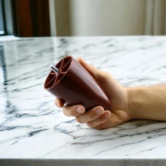 4 Adet Ceviz Desenli 12 cm Yükseltici Dolap Ayakları