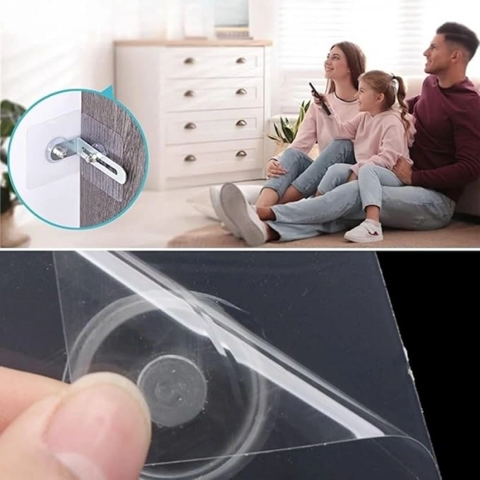 4 Adet Eşya Dolap Sabitleme Aparatı, Kendinden Yapışkanlı