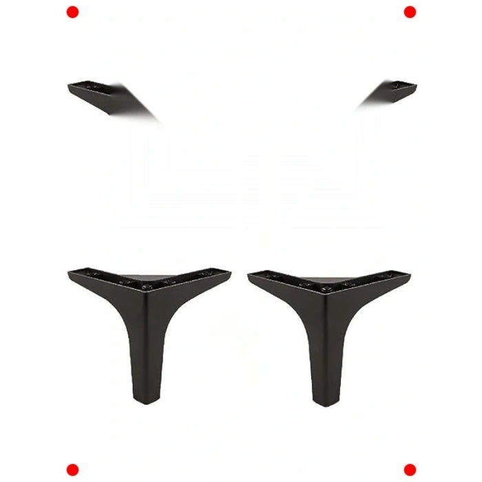 4 Adet Lüks Sedef  Ayağı Siyah 14 cm