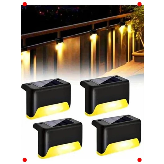 4 Adet Solar LED Bahçe Lambası | Su Geçirmez Dekoratif