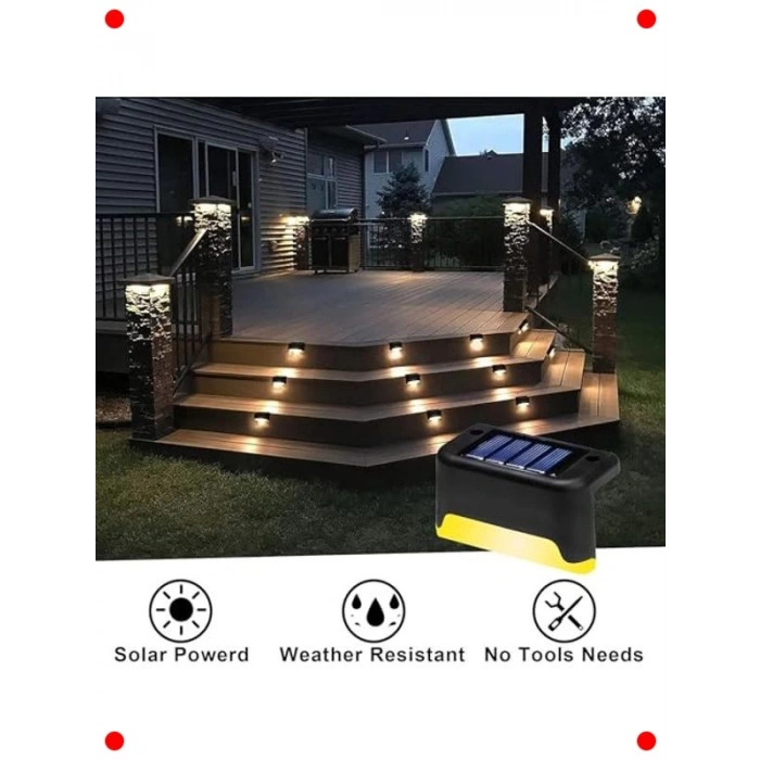 4 Adet Solar LED Bahçe Lambası | Su Geçirmez Dekoratif