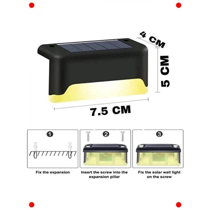 4 Adet Solar LED Bahçe Lambası | Su Geçirmez Dekoratif