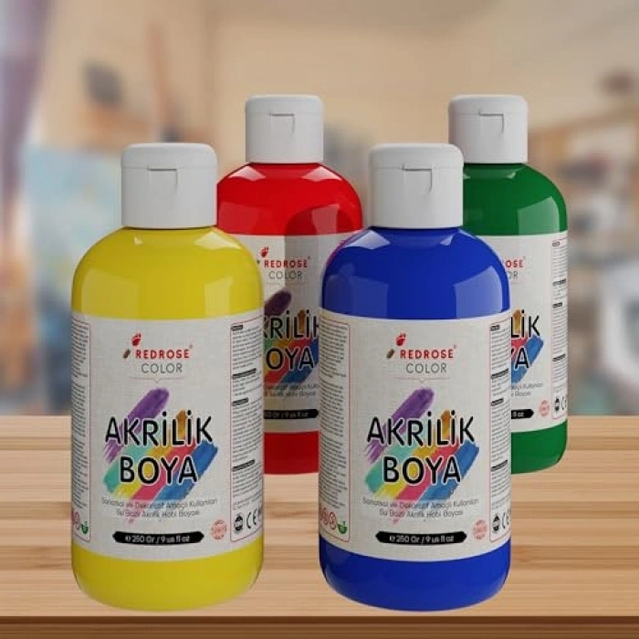 4lü Akrilik Renk Seti, 250 gr Paketler