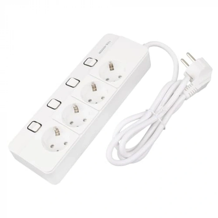 4lü Anahtarlı Akım Korumalı Priz - 4000 Watt Kapasite