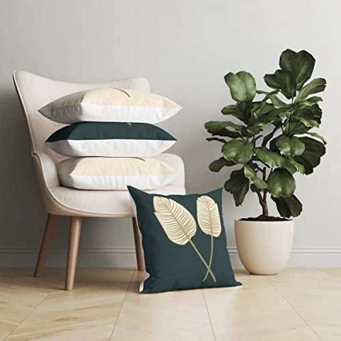 4lü Botanical Kırlent Kılıf Seti, Şık ve Modern Tasarım