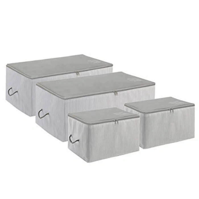 4lü Gri Renkte Hurç Seti, Stuff & Things Depolama için