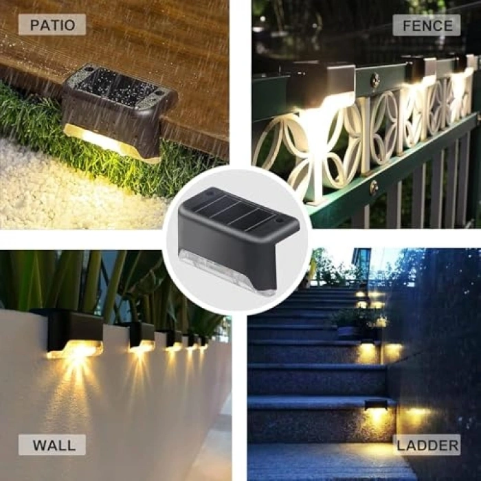 4lü Güneş Enerjili Bahçe Aydınlatma Lambası