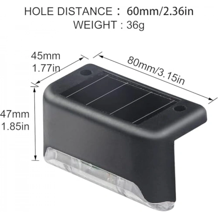 4lü Güneş Enerjili Bahçe Aydınlatma Lambası