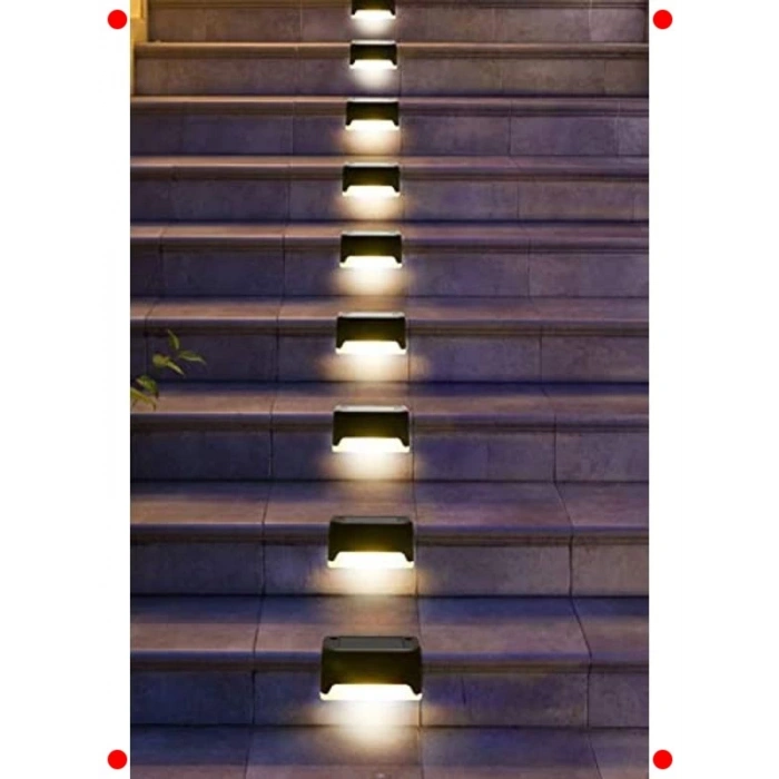 4lü Güneş Enerjili Köşebent Bahçe Aydınlatma Seti