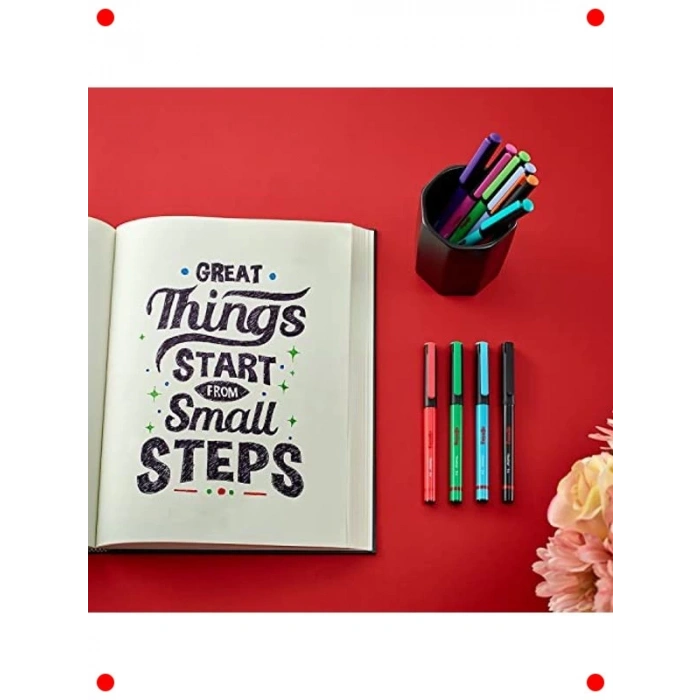 4lü İnce Uçlu Keçe Kalem Seti 0.4 mm - Canlı Renkler