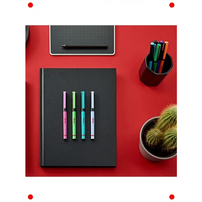 4lü İnce Uçlu Keçe Kalem Seti 0.4 mm - Canlı Renkler