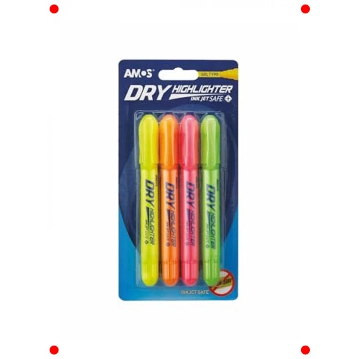 4lü Jel Fosforlu Kalem Seti - Çabuk Kuruyan