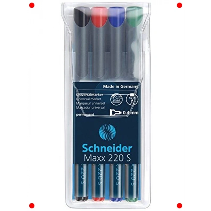 4lü Kalıcı Keçeli Kalem Seti - Çeşitli Renkler