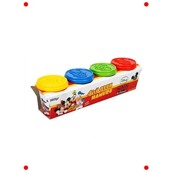 4lü Renkli Eğlenceli Oyun Hamuru Seti