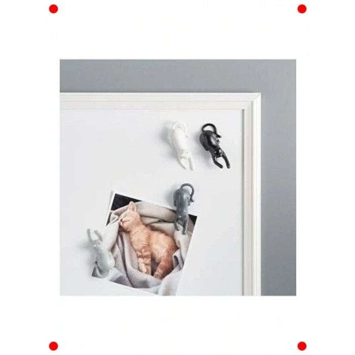 4lü Sevimli Kedi Buzdolabı Magnet Seti