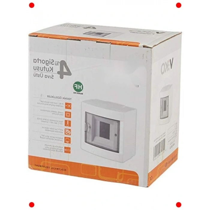 4lü Sıva Üstü Sigorta Kutusu Halojen Free