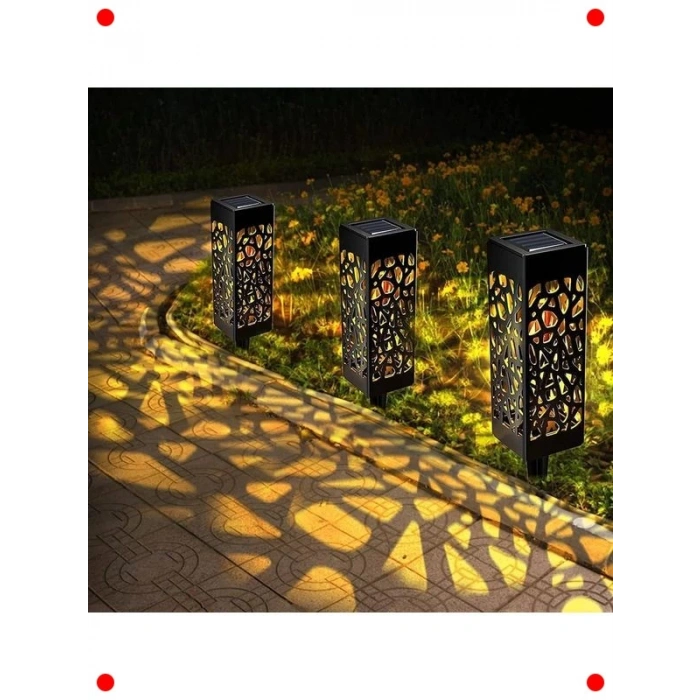 4lü Solar Bahçe Aydınlatması - Yürüyüş Yolu Işıkları