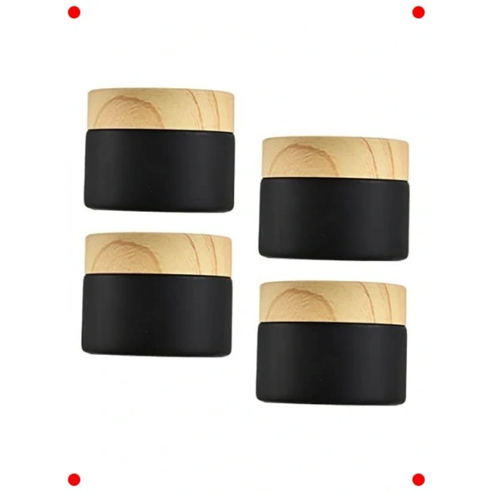 4lü Taşınabilir Cam Kozmetik Kavanoz Seti Seyahat Boy