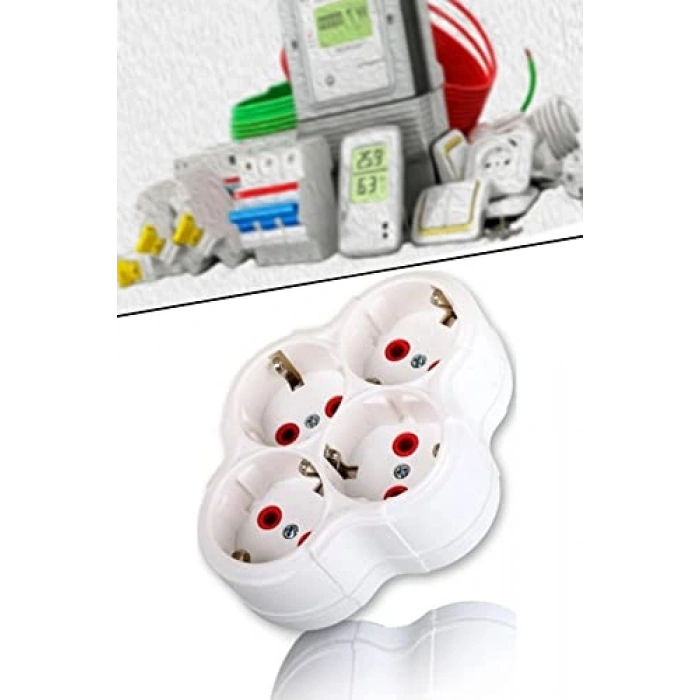 4lü Topraklı Grup Fiş-Priz, Papatya Modeli ile