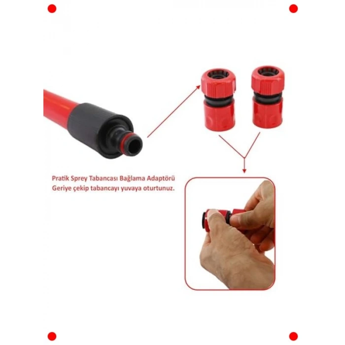 4 Parça Bahçe Hortumu Sulama Başlık Seti