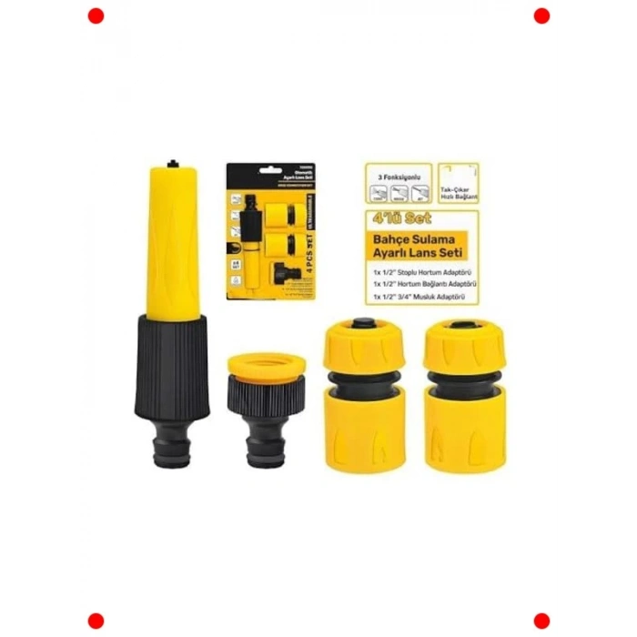 4 Parça Otomatik Ayarlı Bahçe Sulama Seti