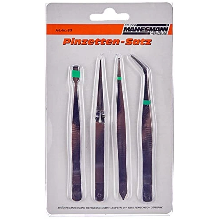 4 Parça Paslanmaz Çelik Cımbız Seti, M 615 Model